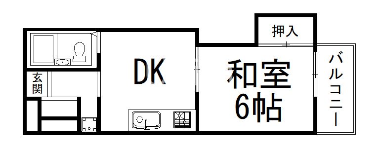 ハイツ奥田の間取り