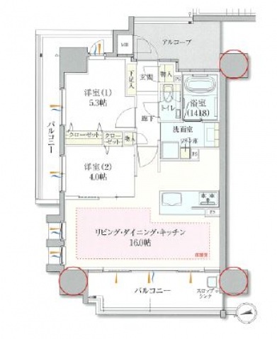 ラルステージ横川駅前の間取り