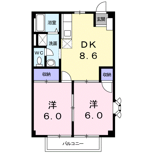 サンシティ　Ａの間取り