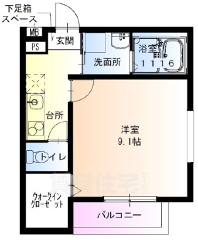 フジパレス大物公園2番館の間取り