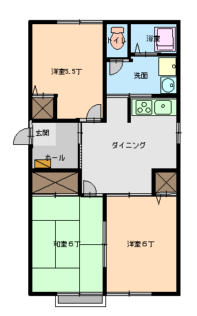 シティハイム アルペジオの間取り