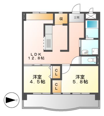 鳥山ハイツの間取り