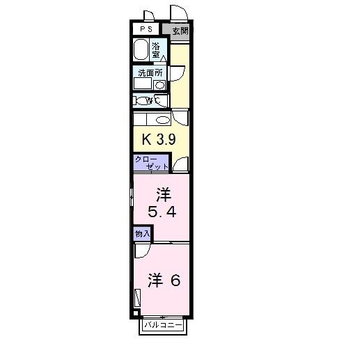 名古屋市中川区法華西町のアパートの間取り