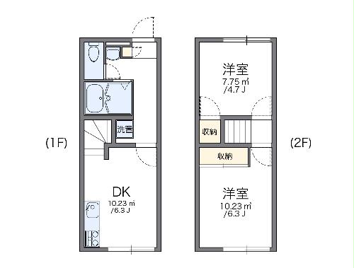 レオパレスレイクウエストの間取り