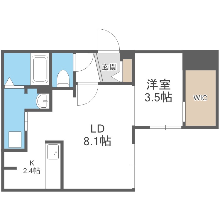 エアフォルク学園前の間取り