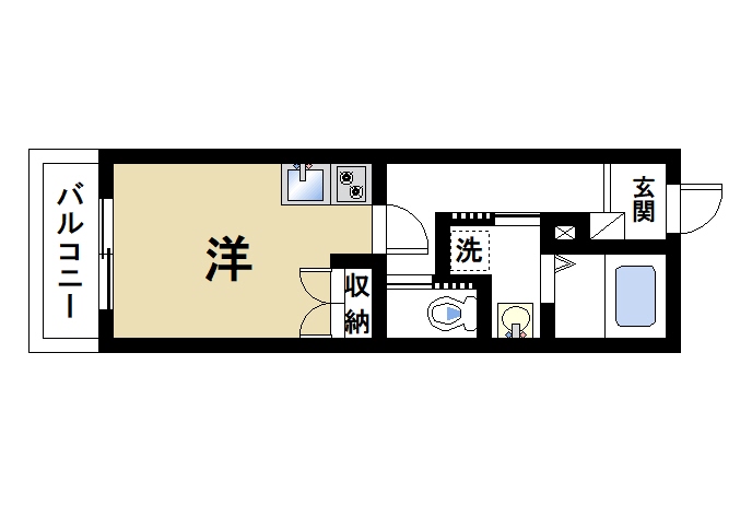 奈良市北半田中町のマンションの間取り