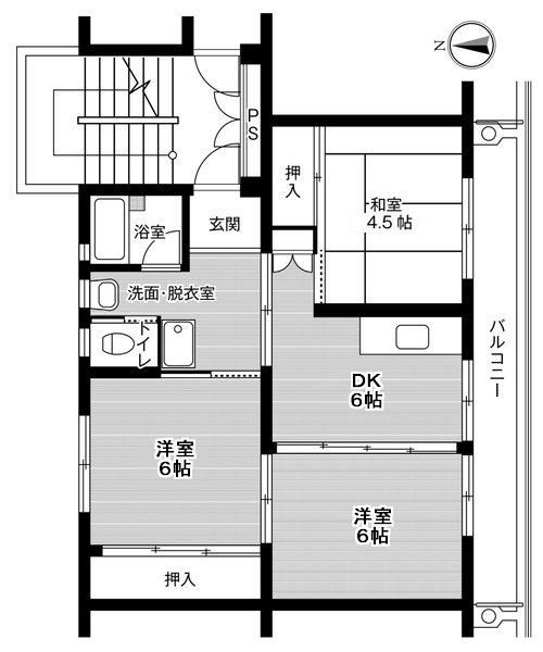 ビレッジハウス柳原1号棟の間取り