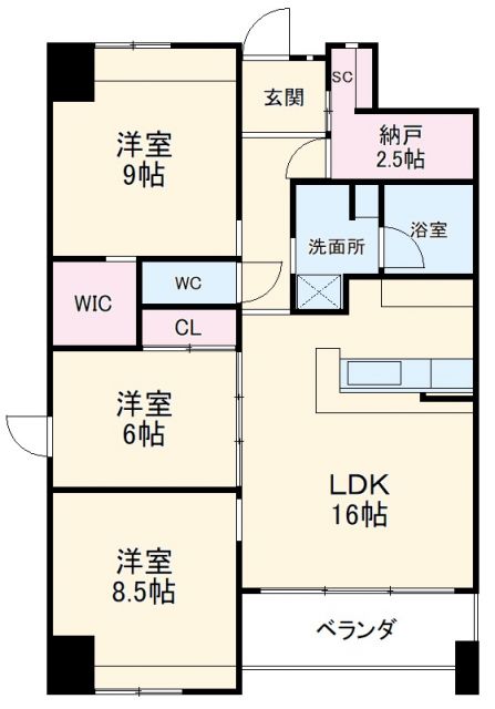 アクシス香蘭の間取り