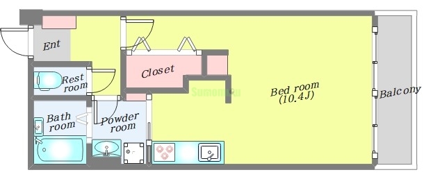 【仙台市宮城野区榴ケ岡のマンションの間取り】