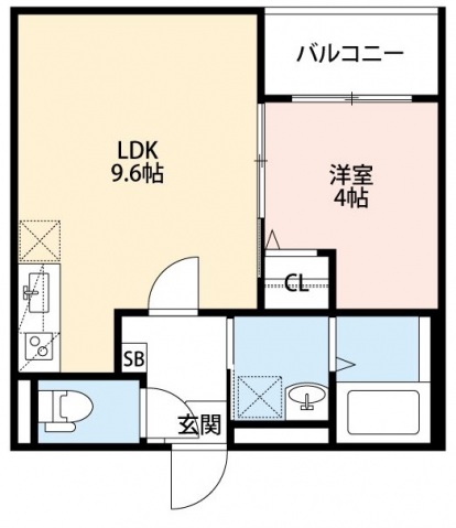 大阪市東住吉区今川のアパートの間取り