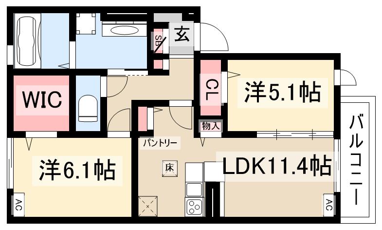 セレスティア江向の間取り