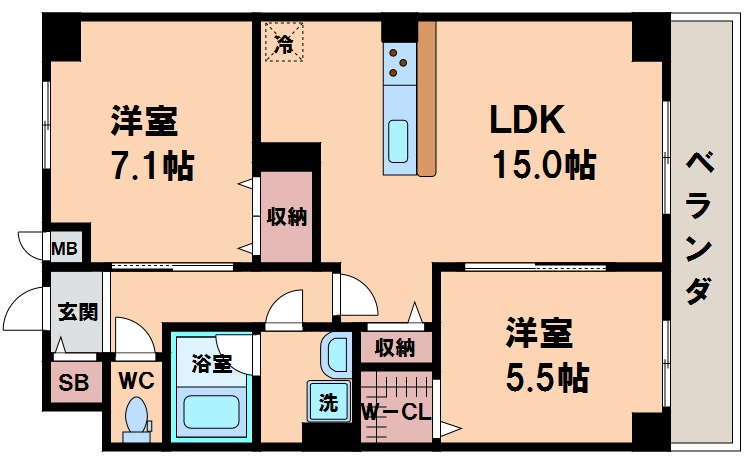 シャンピア国分町の間取り