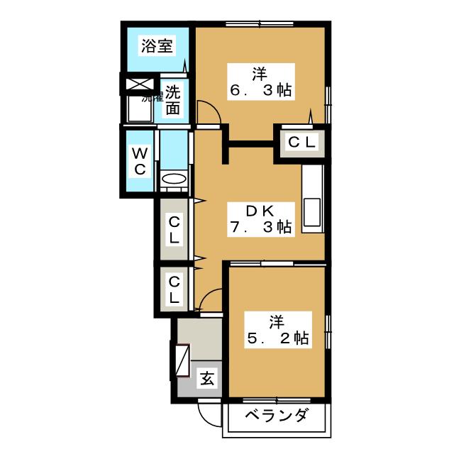 グラースメゾンＡの間取り