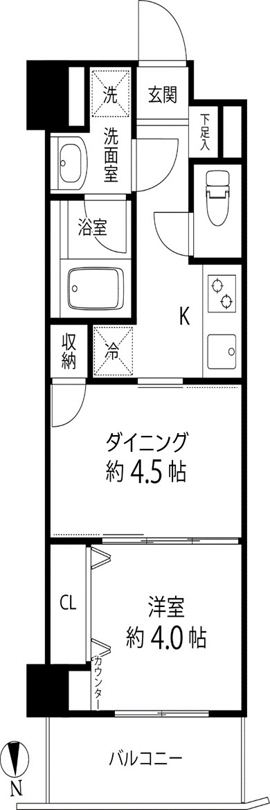 港区白金のマンションの間取り