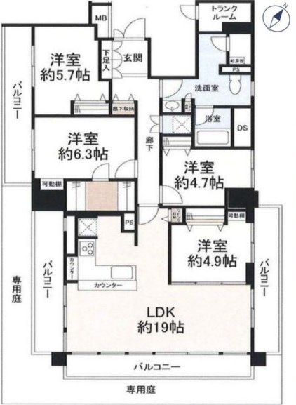 第2上野毛マープル松原の間取り