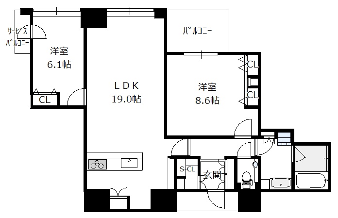 シティタワー西梅田の間取り