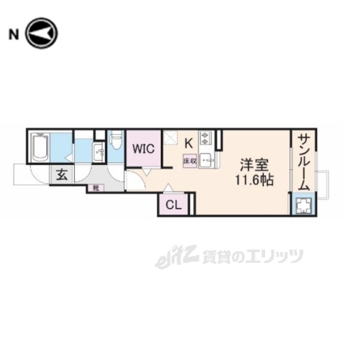 長浜市弥高町のアパートの間取り