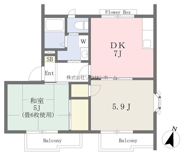 ハイデルベルグ勝田台1番館の間取り