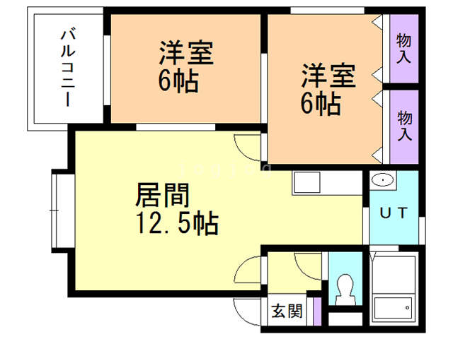 クレッセント平岸の間取り