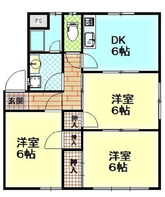 吉田ハイツの間取り