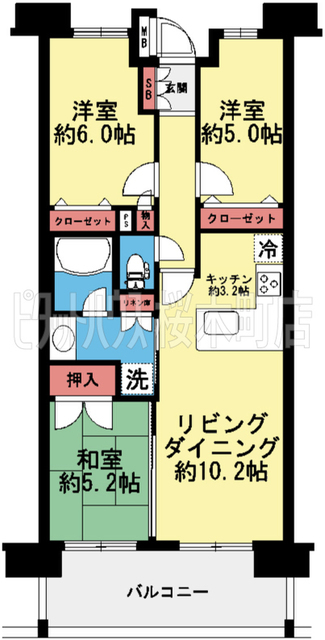 コンフォートパレス伊勢原の間取り