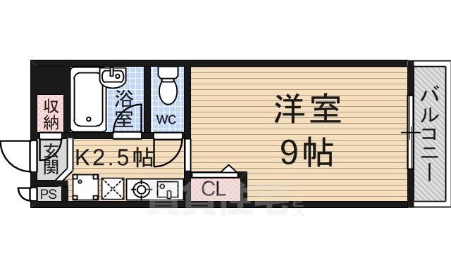 宇治市木幡のマンションの間取り