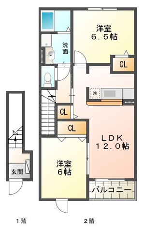 花メゾン　Bの間取り