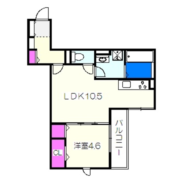 【Rue colline三国ヶ丘の間取り】