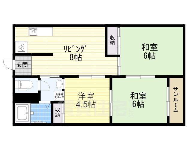 高倉第2コーポの間取り