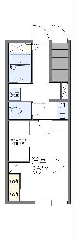 レオパレスカヤーテの間取り