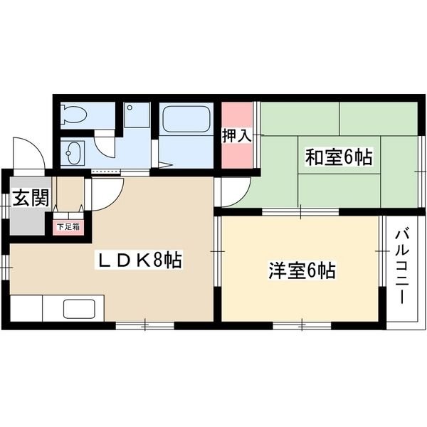 ヒルズ梅ヶ丘　A棟の間取り