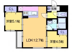 カサトレス元町の間取り