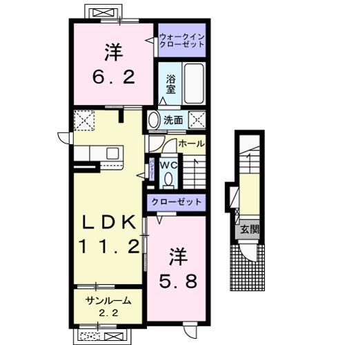 ［大東建託］サンリット　サイジロウ　IIIの間取り