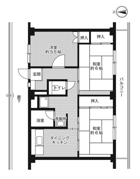 ビレッジハウス城東2号棟の間取り