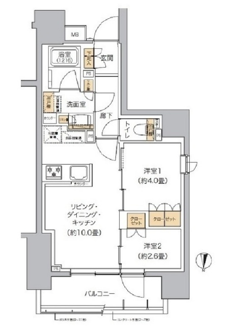 リビオメゾン東池袋の間取り