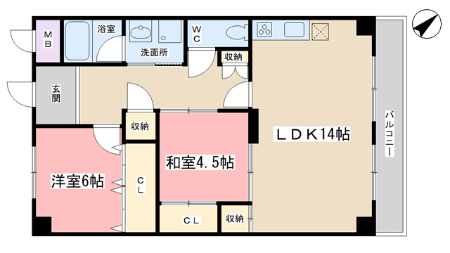 エリセオびわ湖の間取り