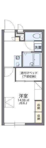 松山市空港通のアパートの間取り