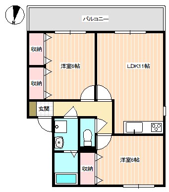 コーポＭの間取り