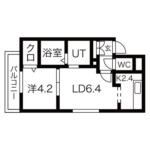 Pine hills東区役所前の間取り