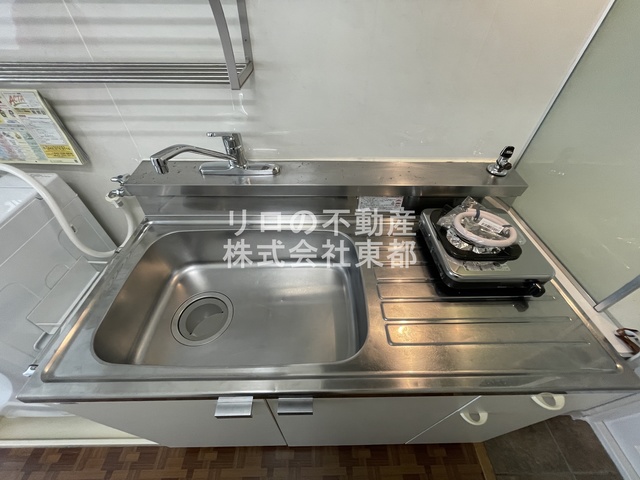 キッチン　１口ガスコンロ設置済！お引越し後すぐにお料理できます☆