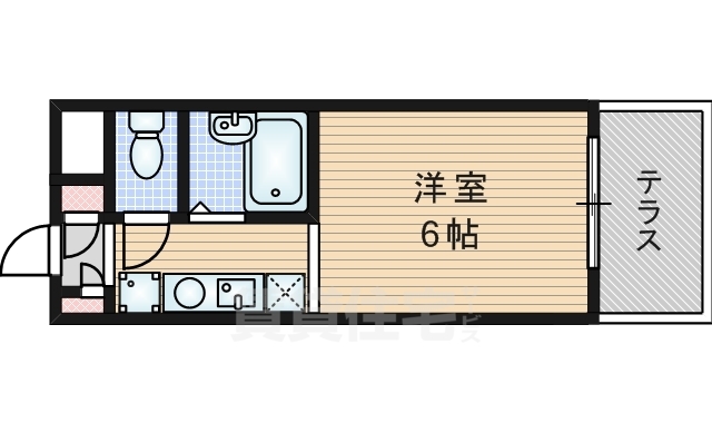 阪急京都線 正雀駅 徒歩14分 3階建 築24年の間取り写真
