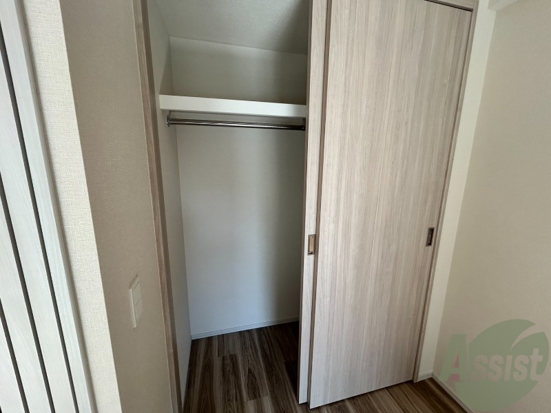 収納　クローゼットも奥行が有り、服など多く収納できます。