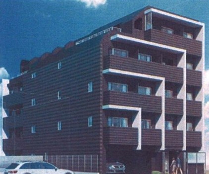 建物外観　鉄筋コンクリート造のがっちりとした建物。