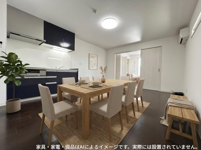 居室・リビング　※家具・家電・備品等はＡＩ画像生成により配置例を示したもので