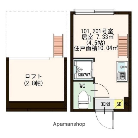 東京メトロ南北線 王子神谷駅 徒歩9分 2階建 築10年の間取り写真