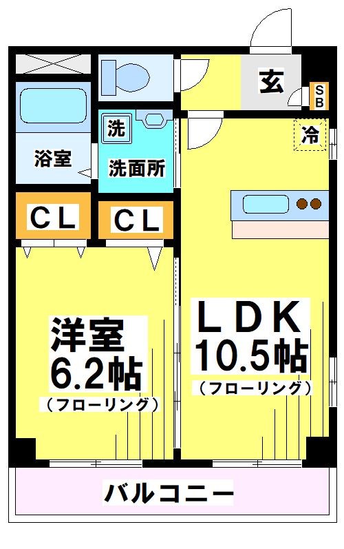 京王線 多磨霊園駅 徒歩10分 5階建 築9年の間取り写真