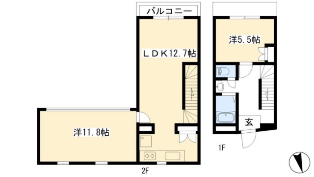地下鉄東西線 東山駅 徒歩3分 4階建 築31年の間取り写真