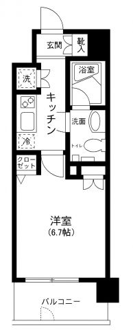 プライムアーバン田町の間取り写真
