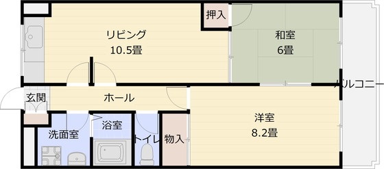 パティオ国分の間取り