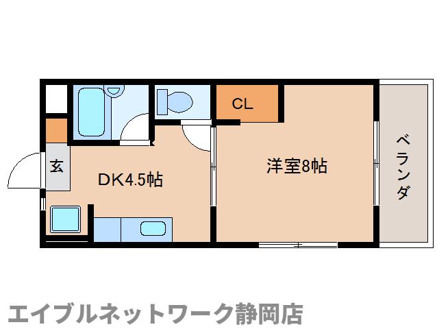 静岡市駿河区手越原のマンションの間取り